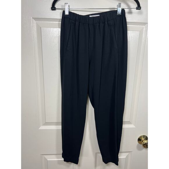 Aritzia Babaton Dexter Pant Pull-On Tuxedo Jogger Pants Black XS Corporate Work - Picture 3 of 9